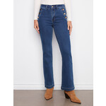 Charlie B Flare Leg Button Detail Jeans