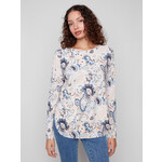 Charlie B Printed Round Hem Sweater