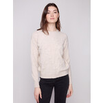 Charlie B Crewneck Sweater With Tonal Embroidery