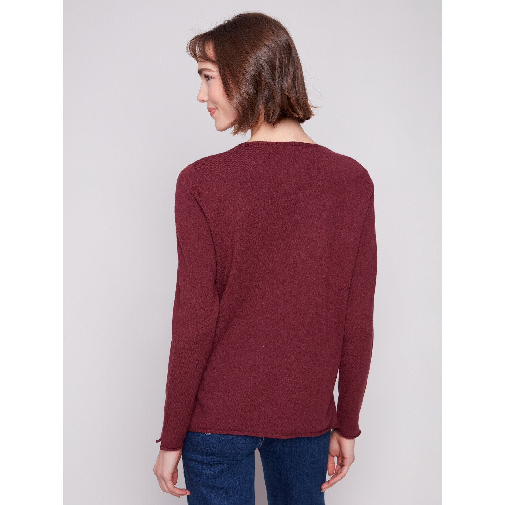 Charlie B Basic V-Neck Sweater