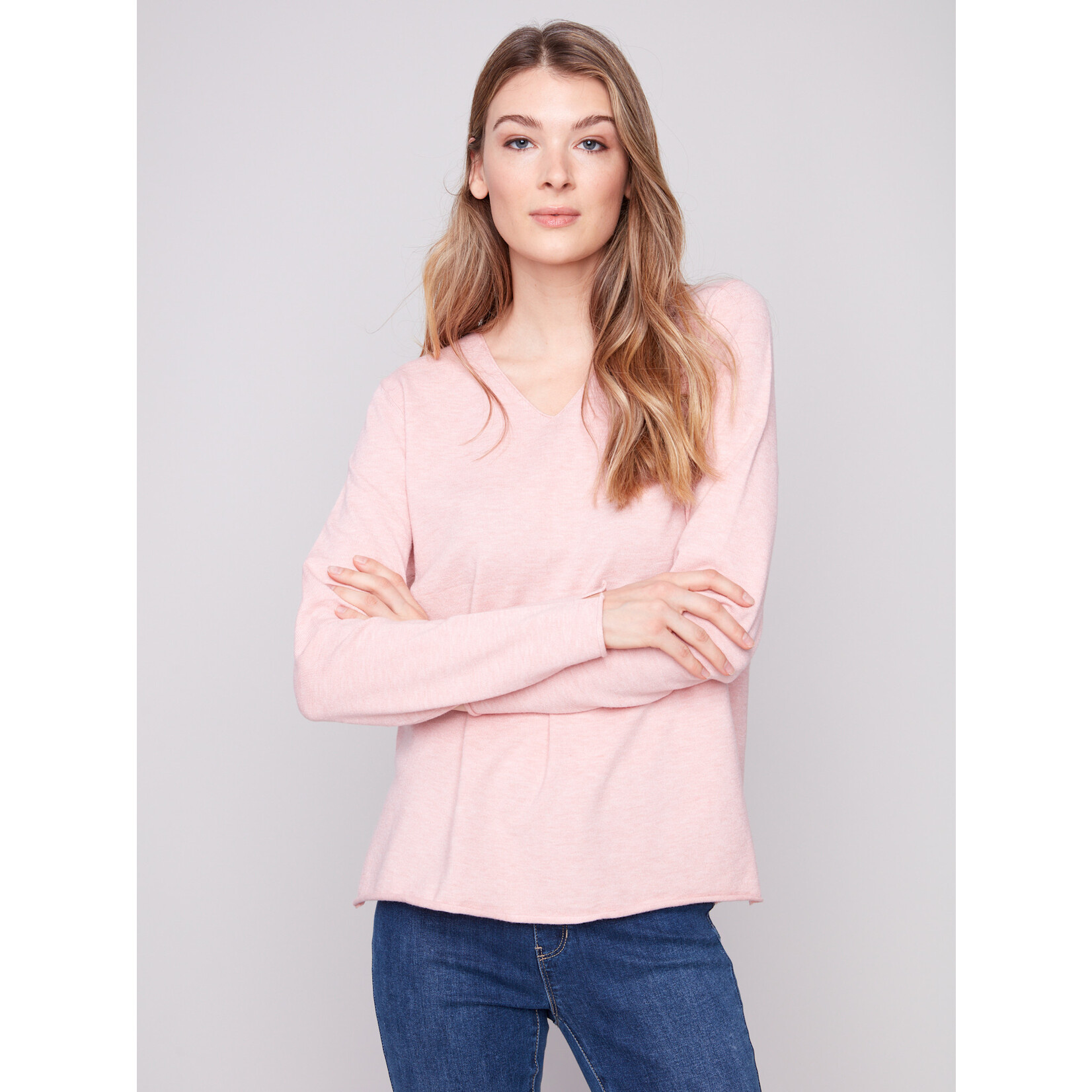 Charlie B Basic V-Neck Sweater