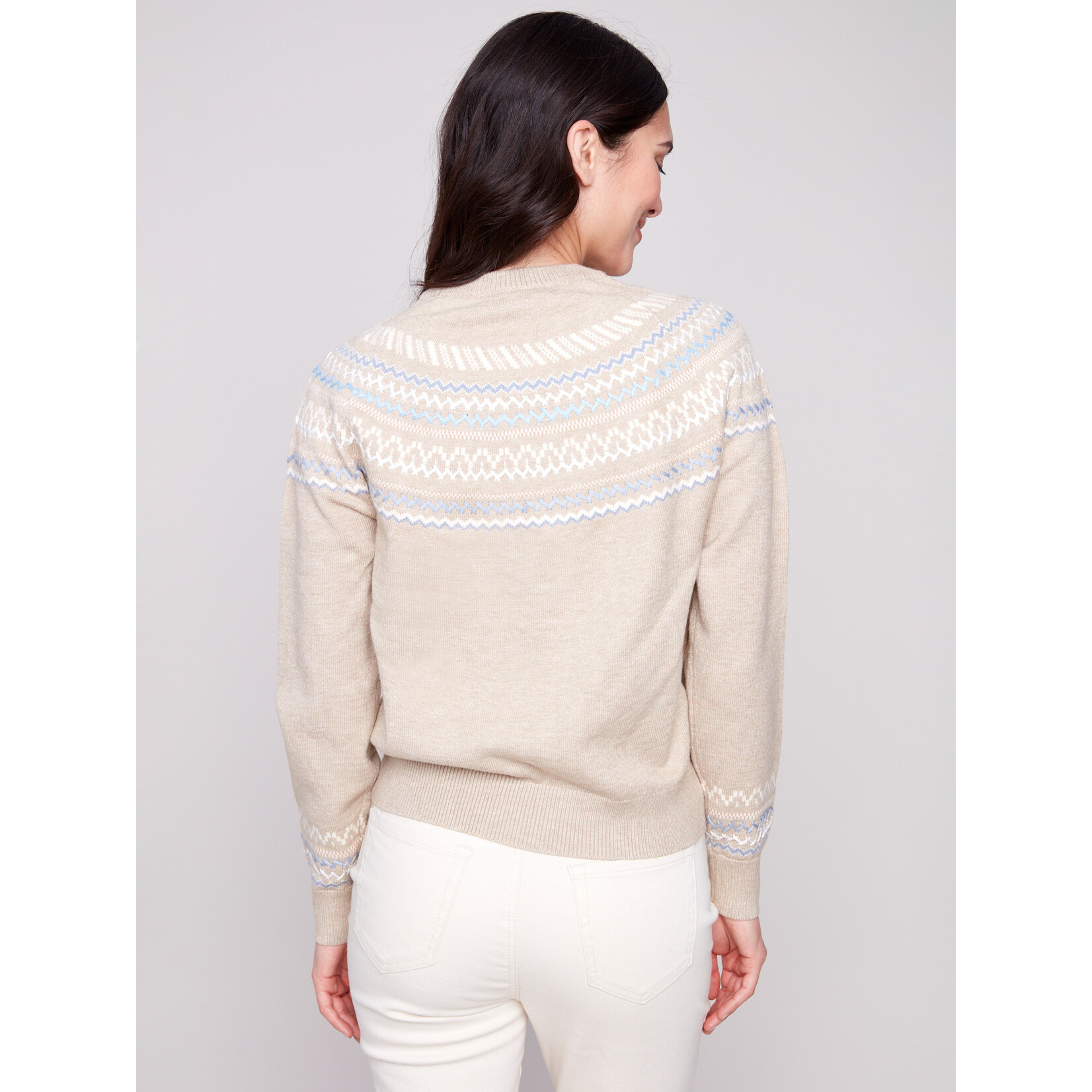 Charlie B Raglan Jacquard Sweater