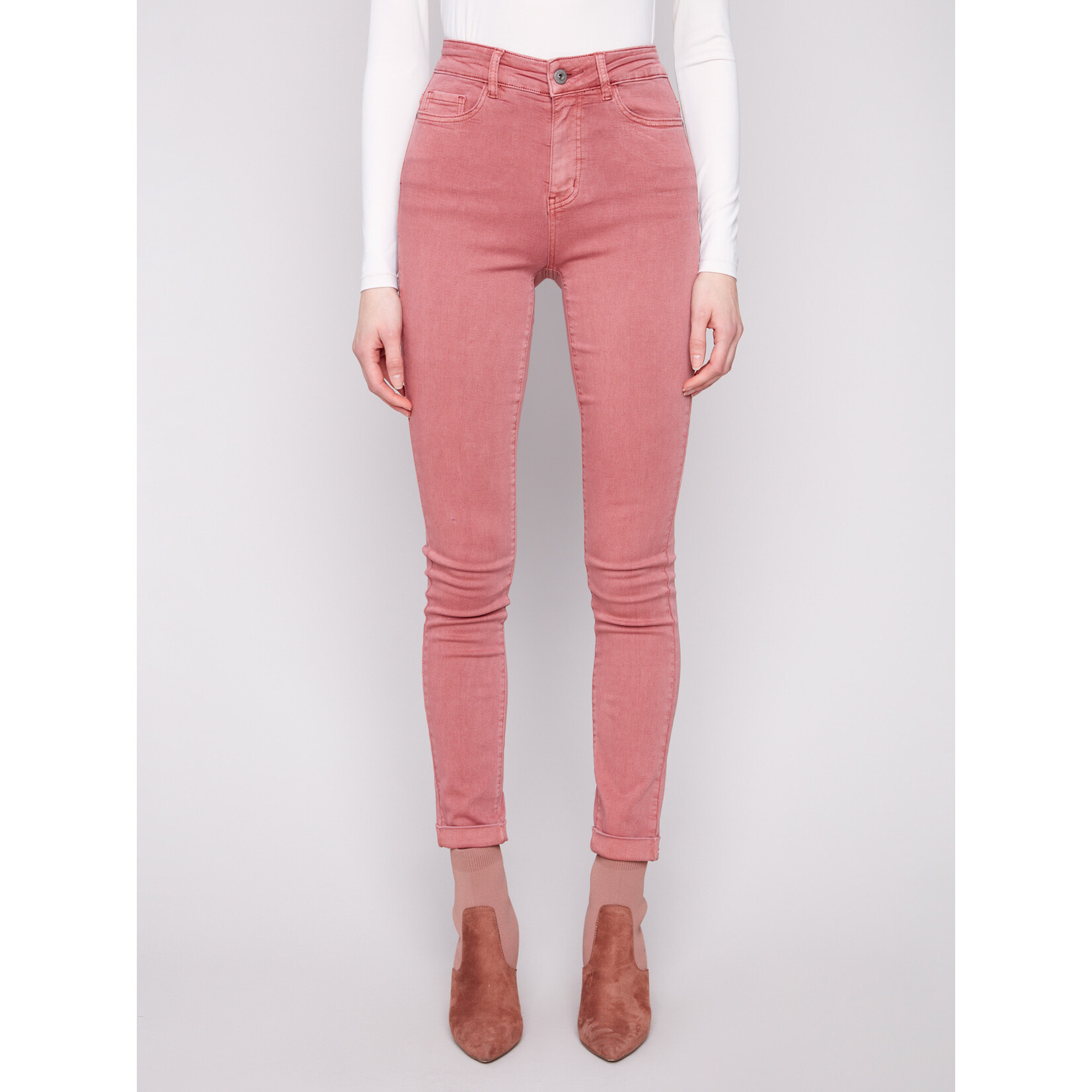 Charlie B Cuffed Hem 5 Pocket Twill Pant