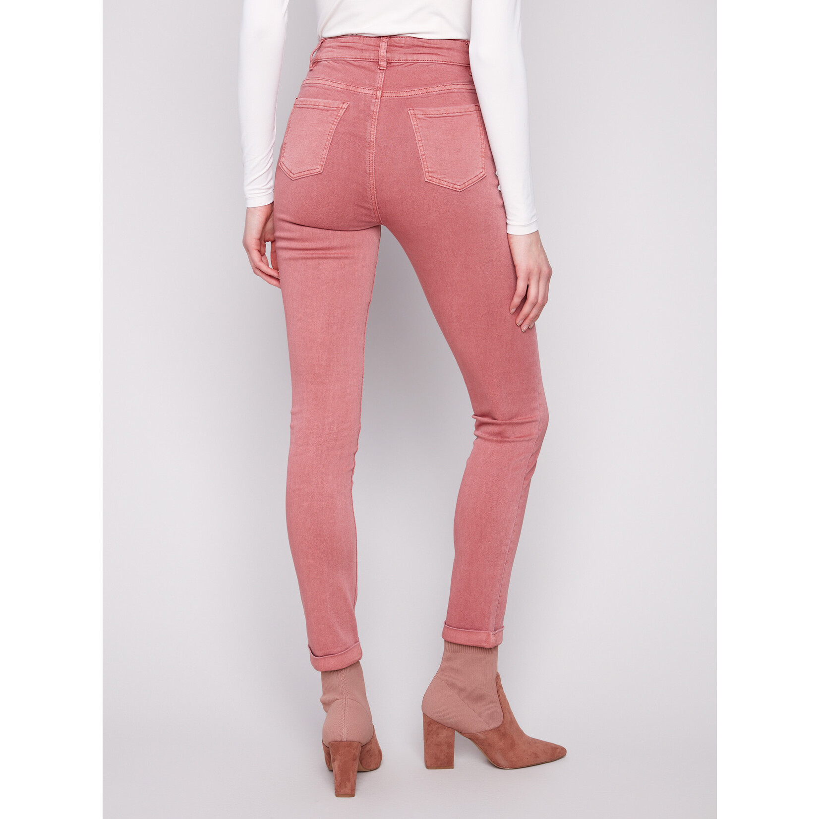 Charlie B Cuffed Hem 5 Pocket Twill Pant