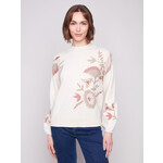 Charlie B Mock Neck Sweater With Print