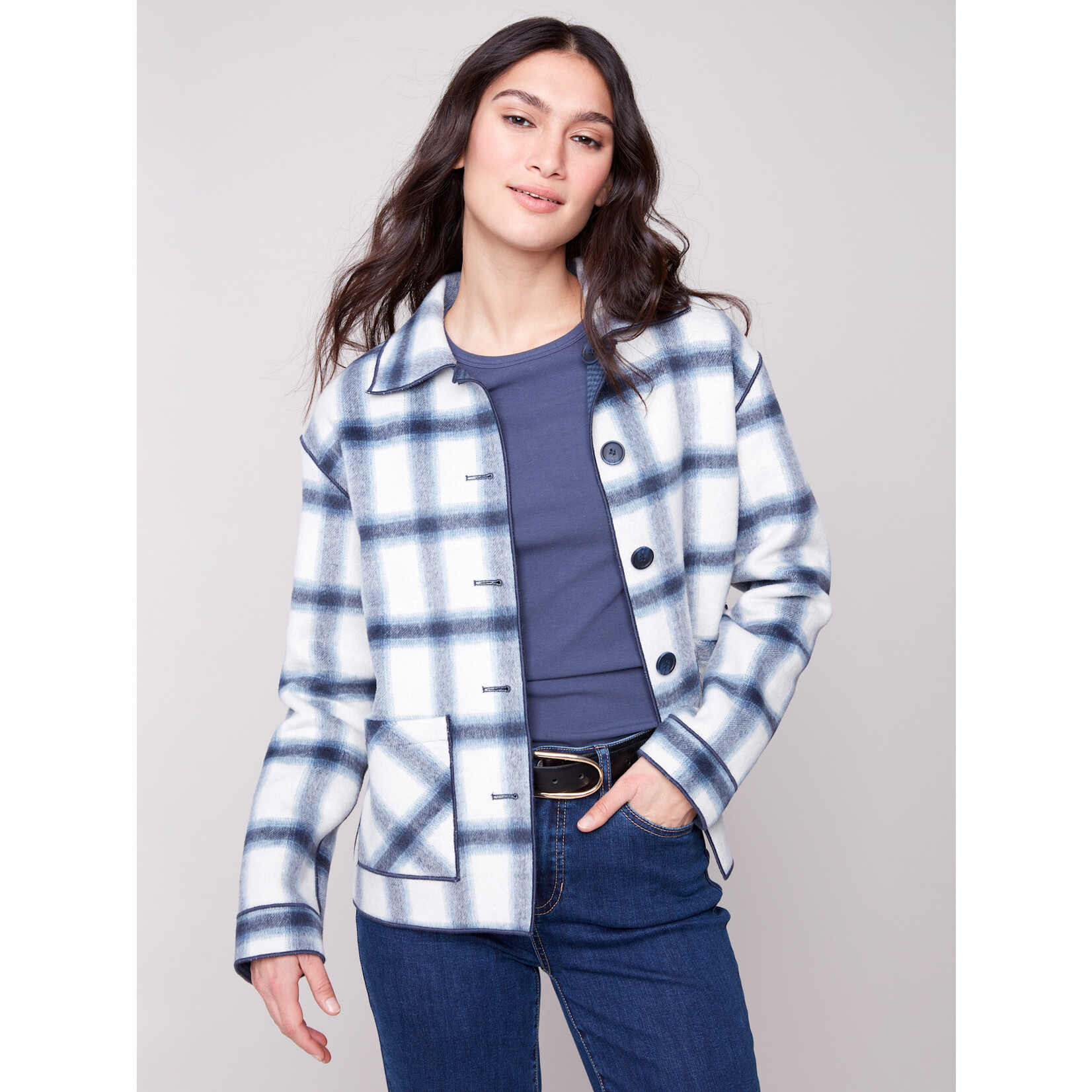 Charlie B Reversible Plaid Jacket