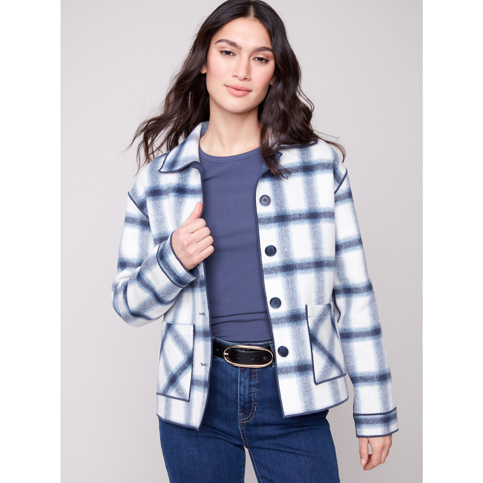 Charlie B Reversible Plaid Jacket