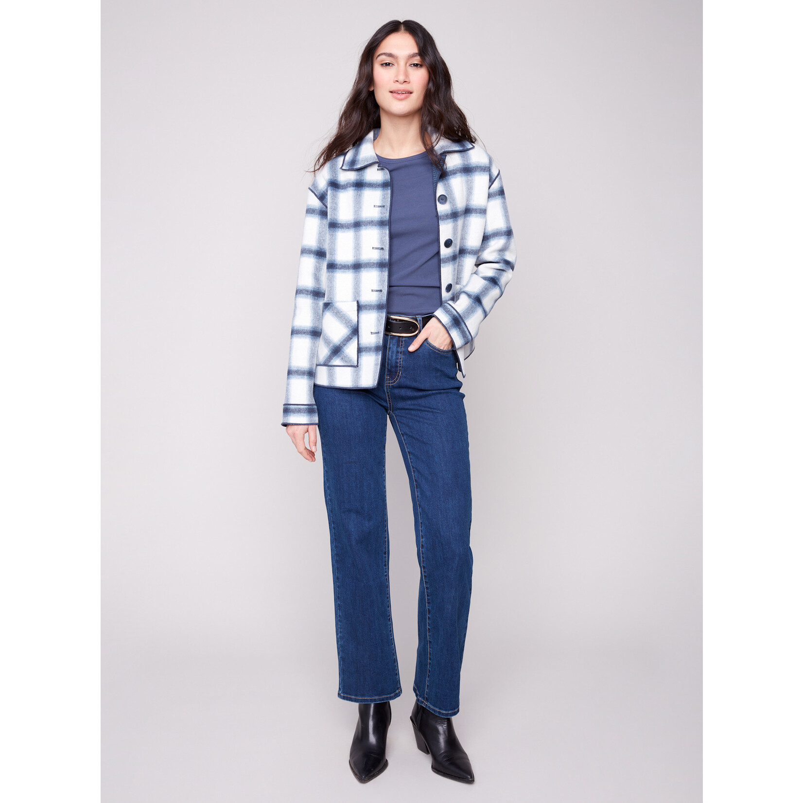 Charlie B Reversible Plaid Jacket