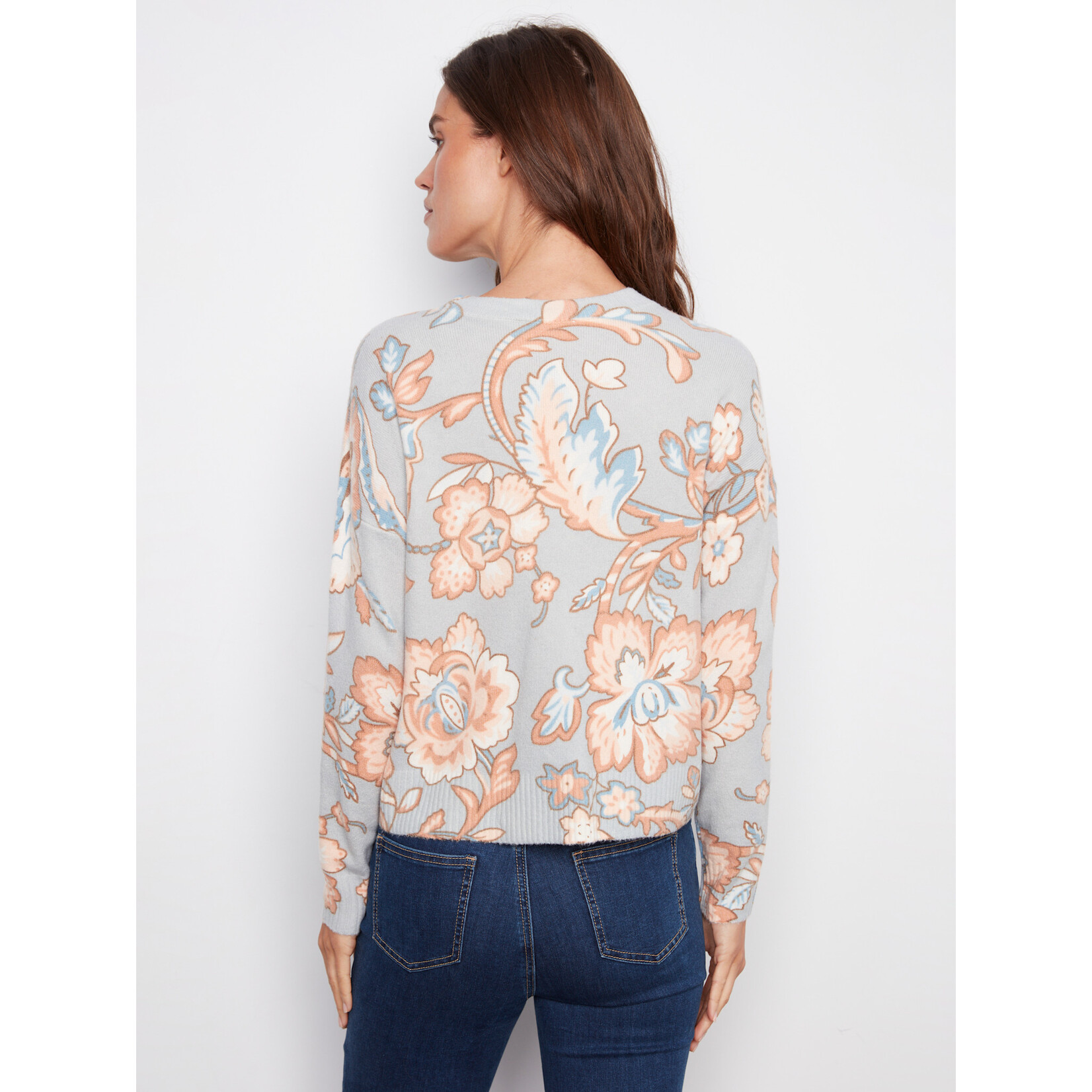 Charlie B Printed Crew Neck Sweater