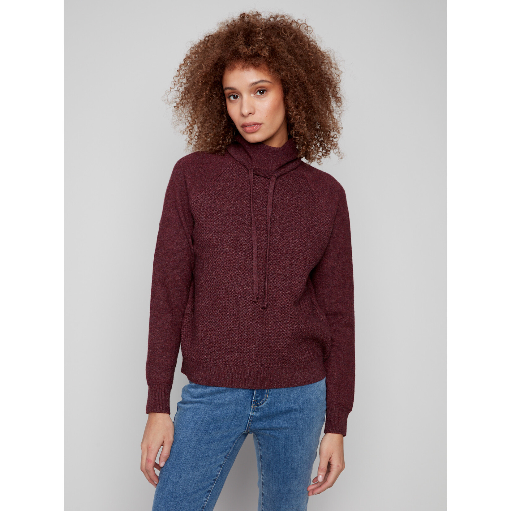 Charlie B Textured Cowl Neck Sweater