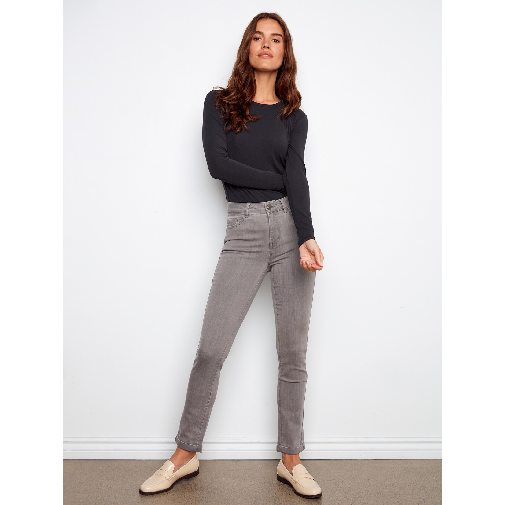 Charlie B Cuffed Hem 5 Pocket Jean