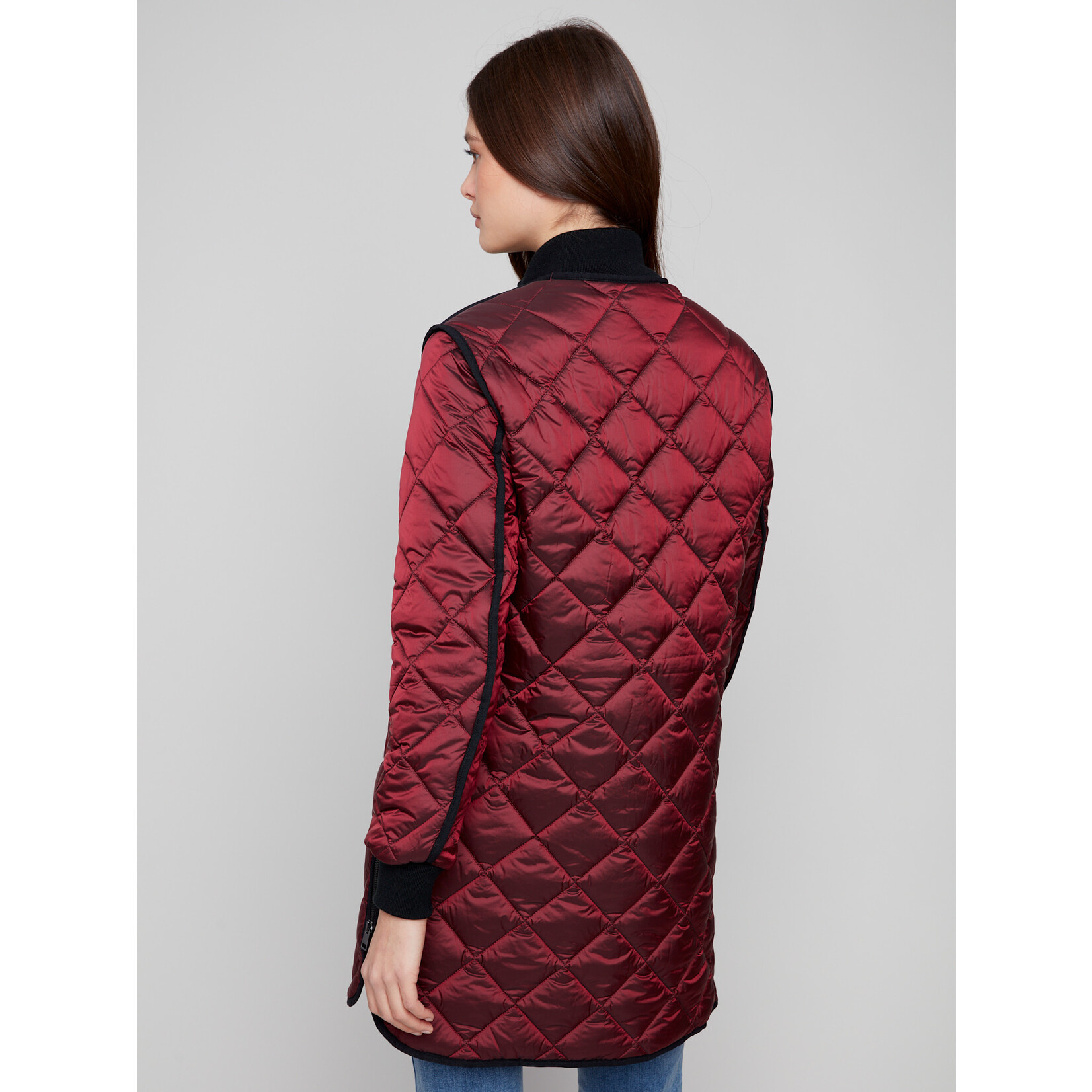 Charlie B Long Quilted Jacket