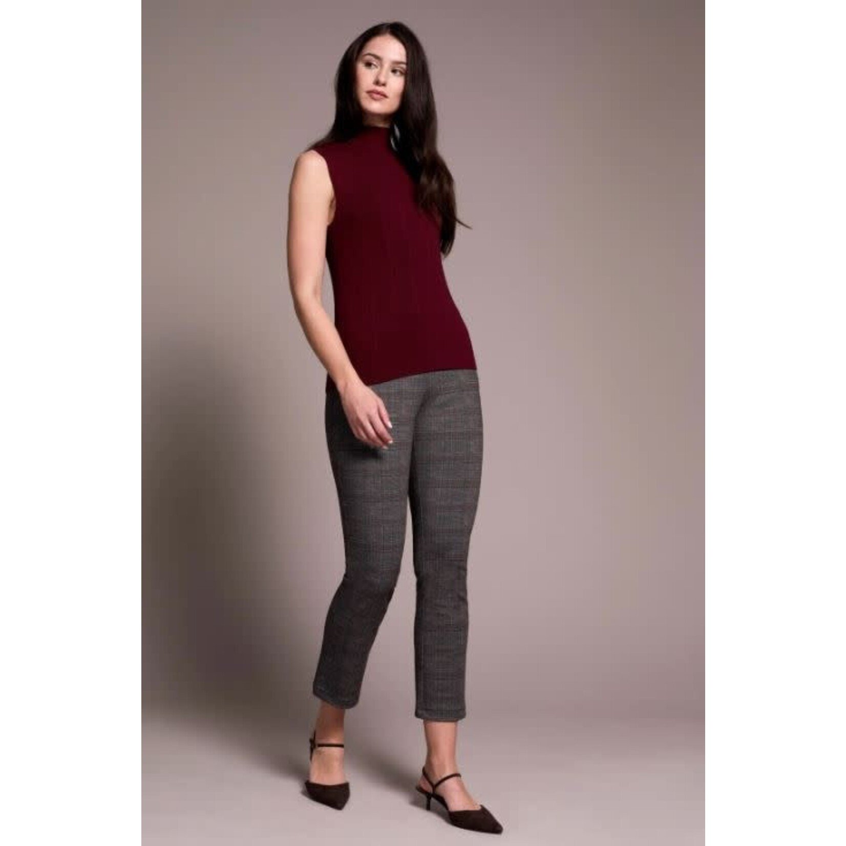 Tribal Sleeveless Mockneck Top
