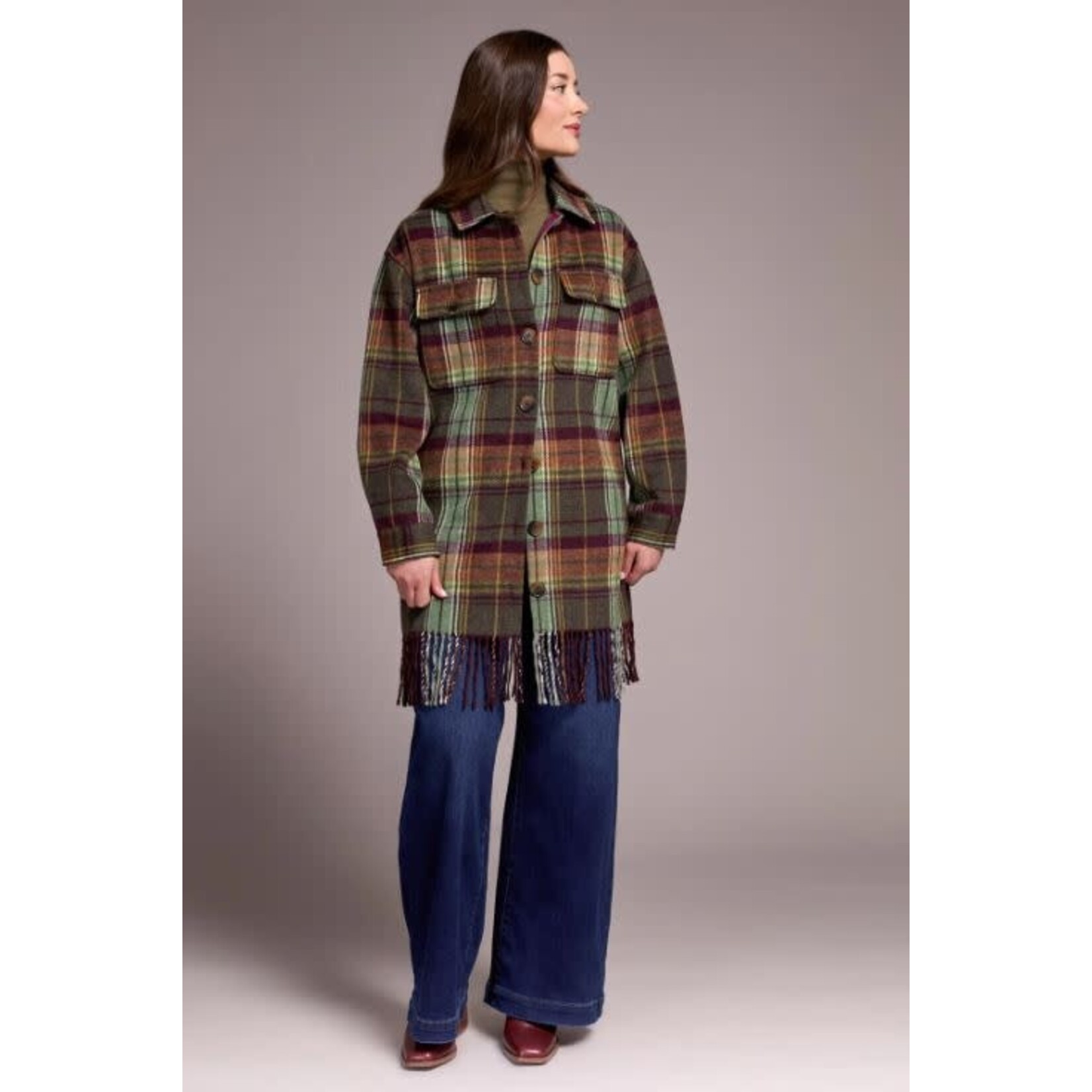 Tribal Jacket With Fringe Hem