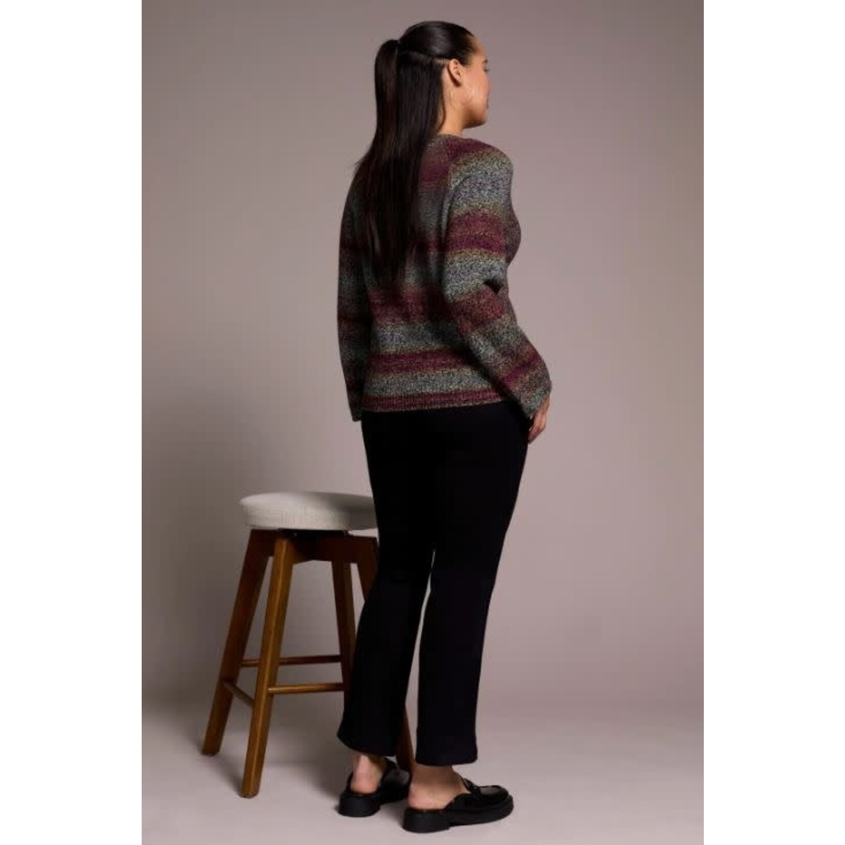Tribal Combed Cotton V-Neck Sweater