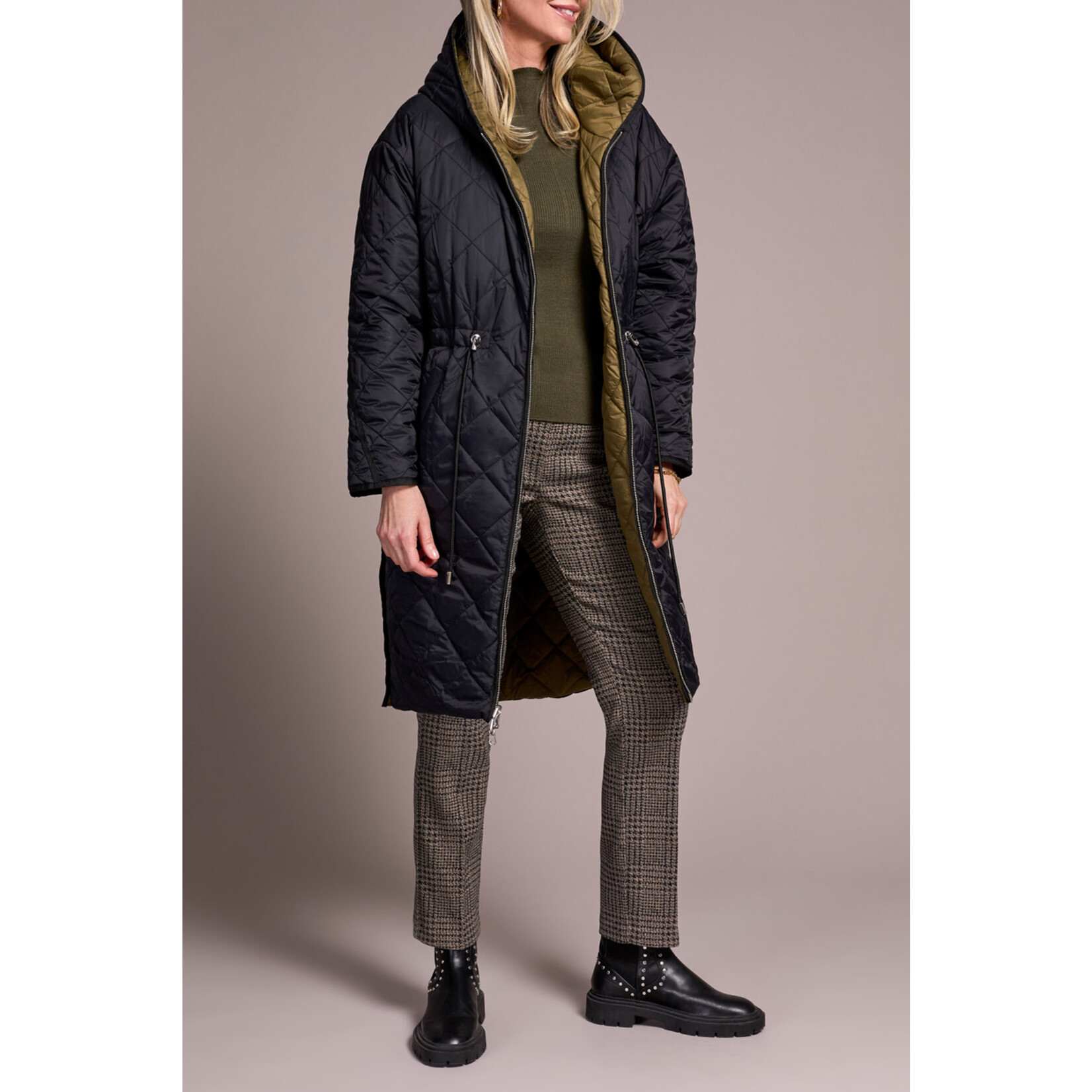 Tribal Reversible Hooded Puffer Jacket