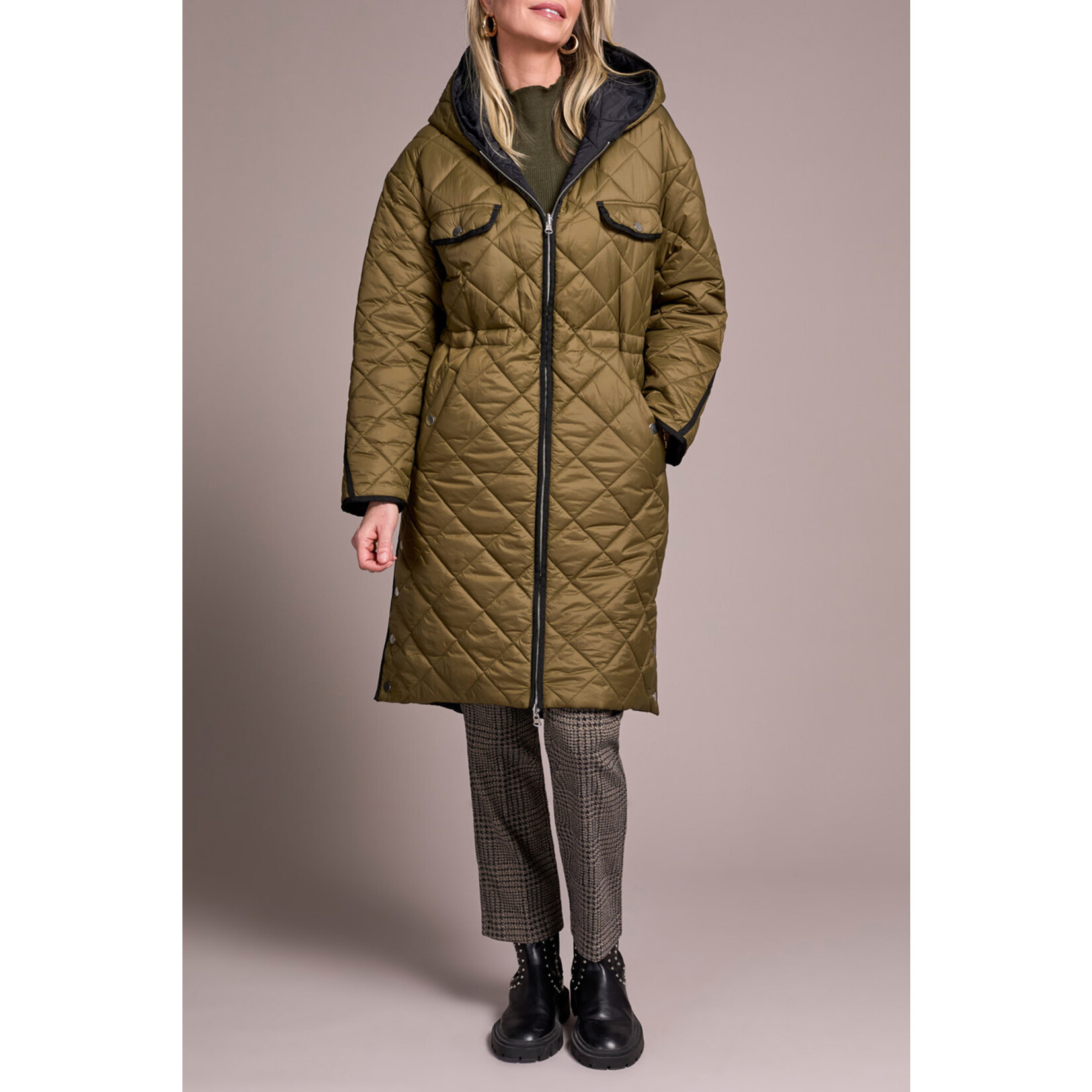 Tribal Reversible Hooded Puffer Jacket