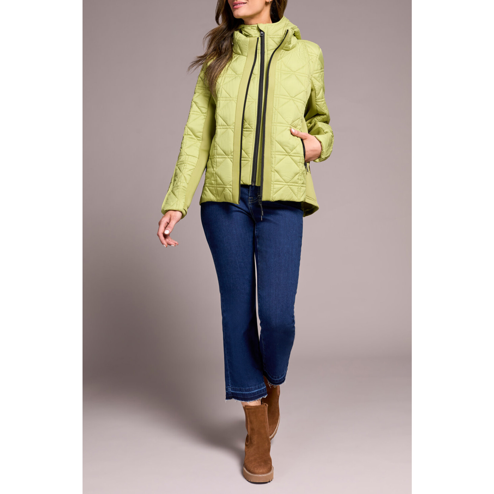 Tribal Puffer Jacket With Removable Hood