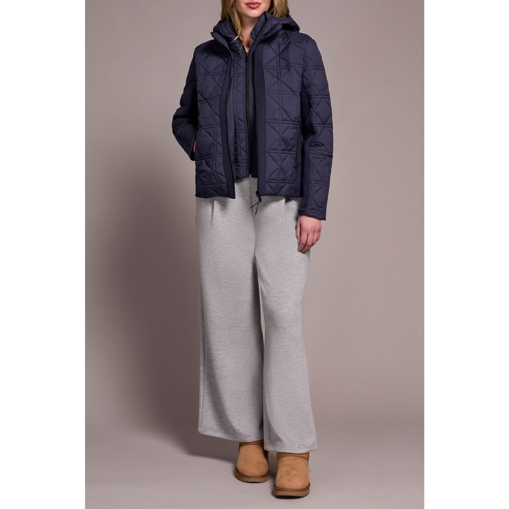 Tribal Puffer Jacket With Removable Hood