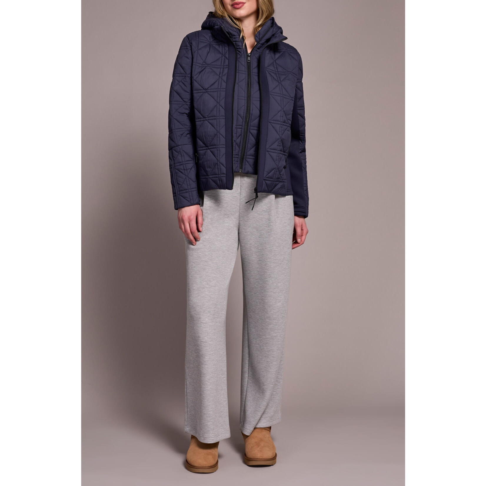 Tribal Puffer Jacket With Removable Hood