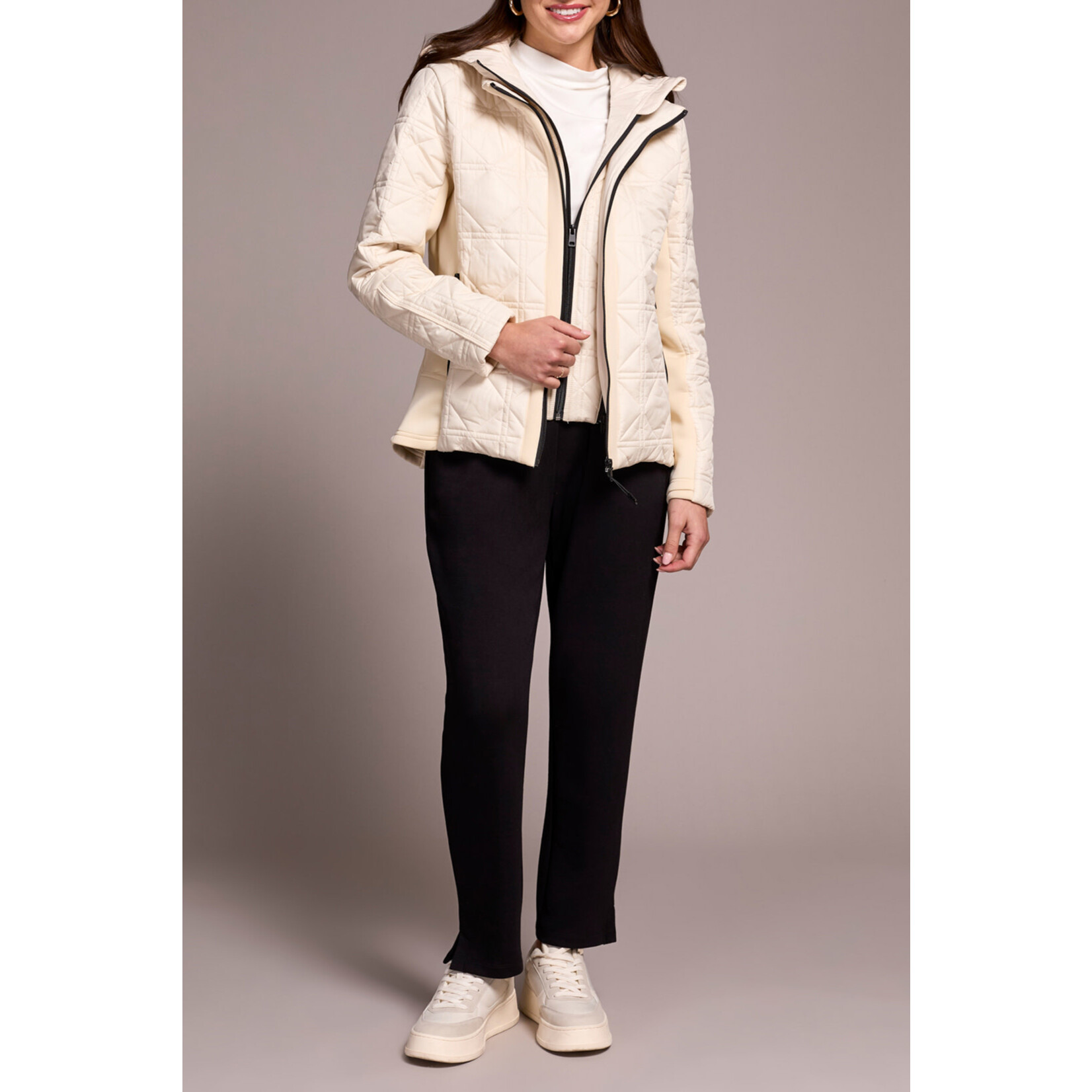 Tribal Puffer Jacket With Removable Hood