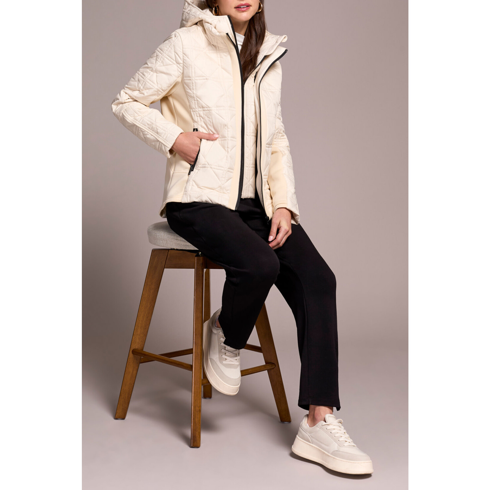 Tribal Puffer Jacket With Removable Hood