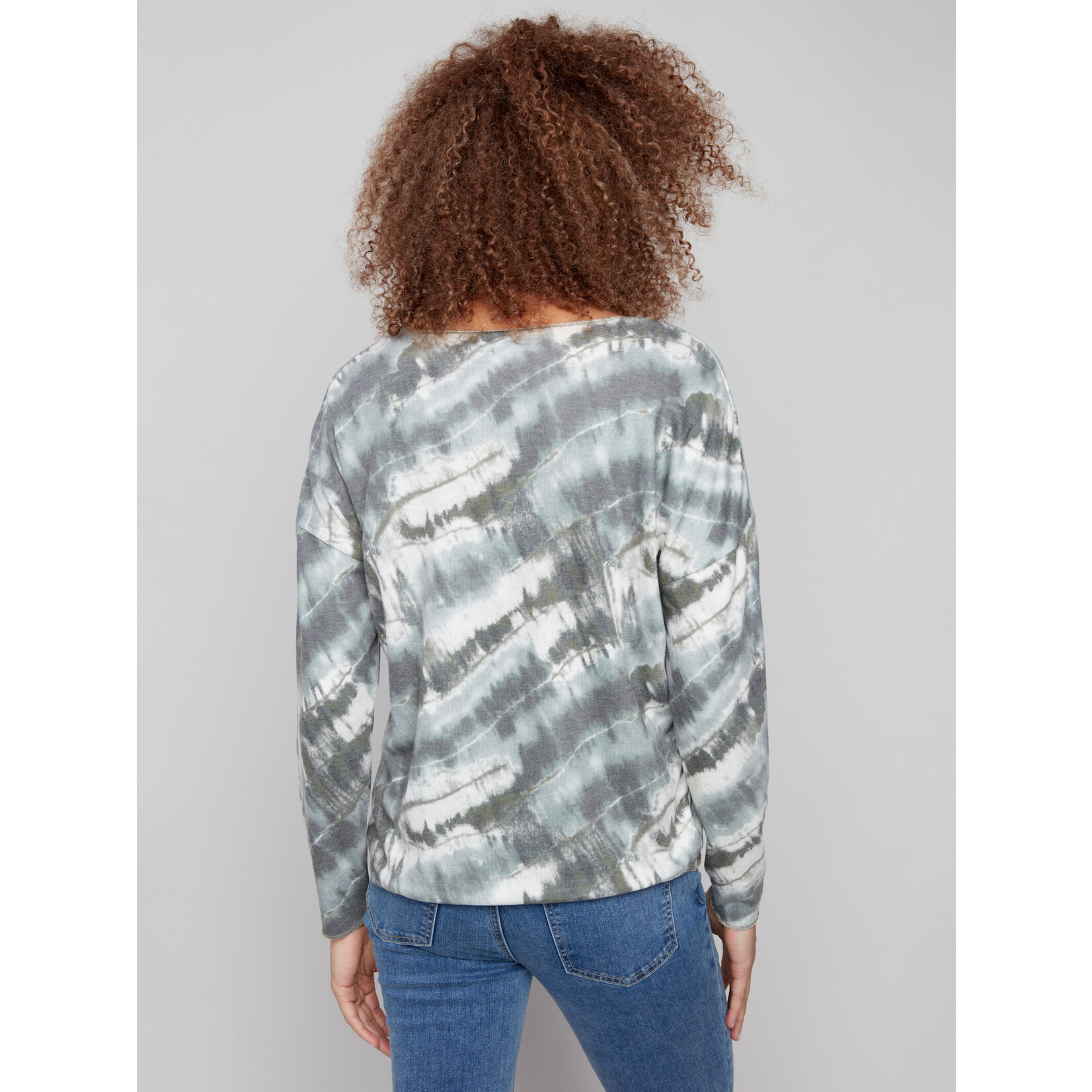 Charlie B Printed Drop Shoulder Top