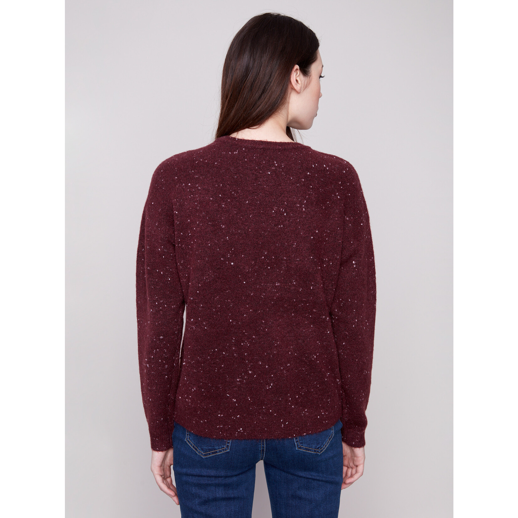 Charlie B Braided Love Crewneck Sweater