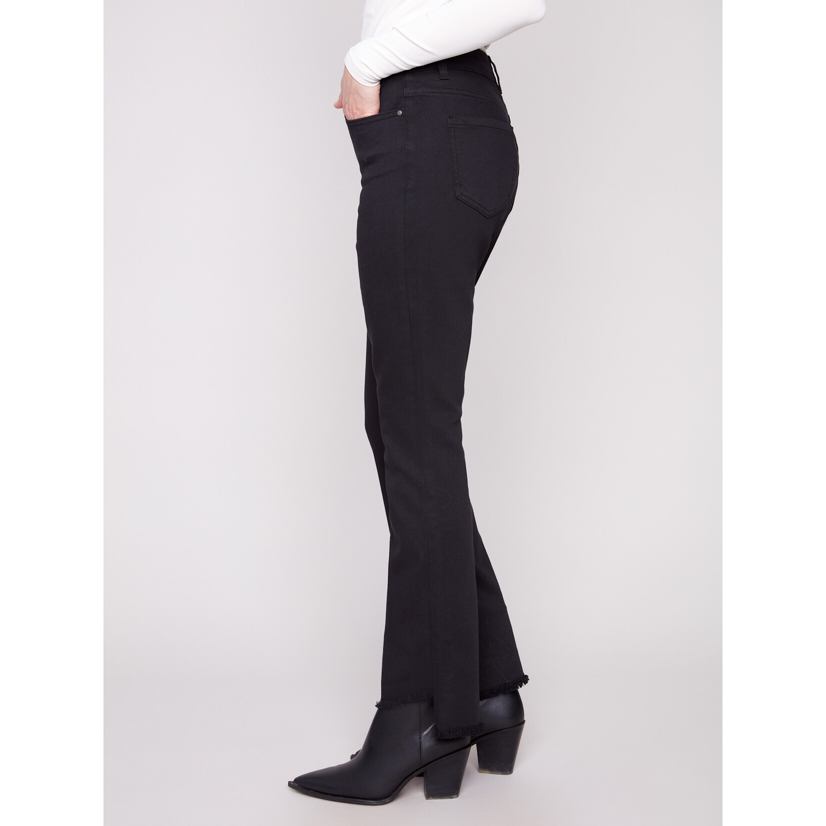 Charlie B Asymmetrical Hem Bootcut Jean