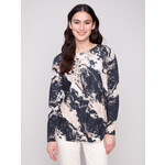 Charlie B Printed Round Hem Sweater
