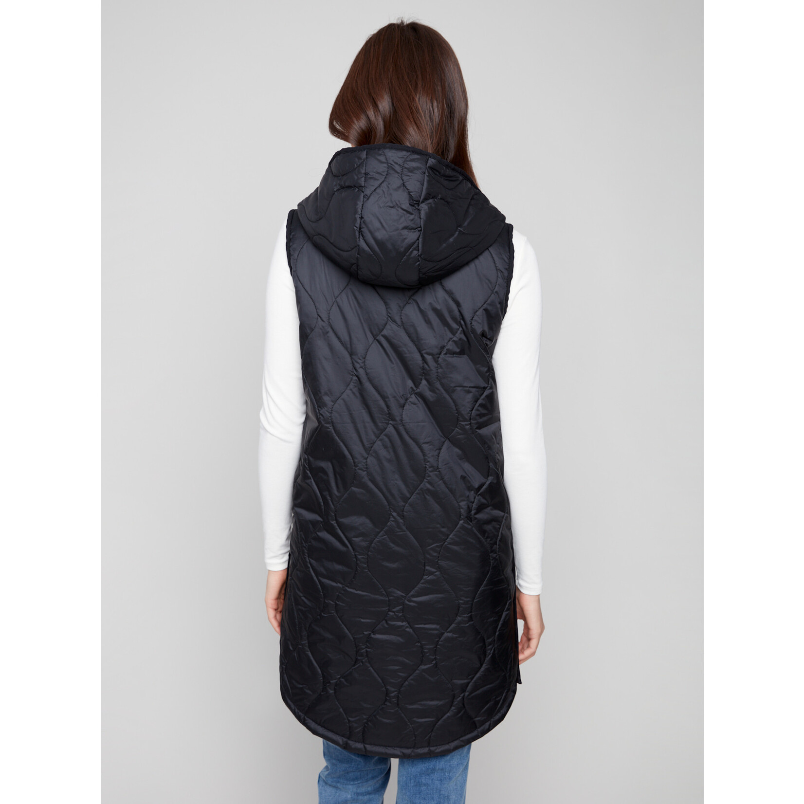 Charlie B Pearlized Long Puffer Vest
