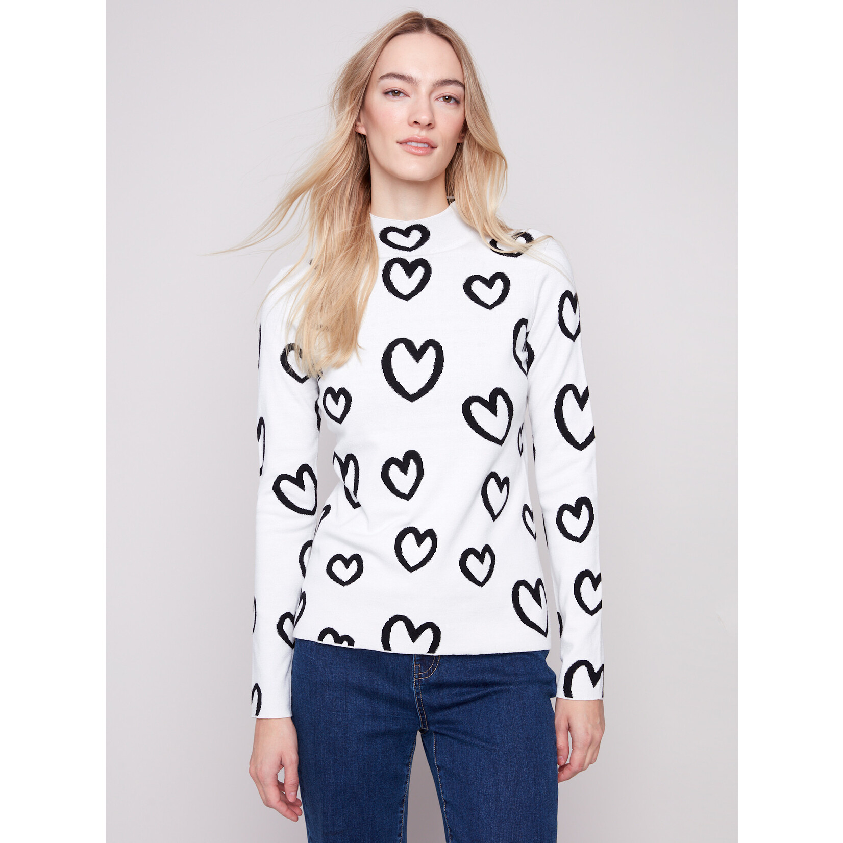 Charlie B Reversible Mock Neck Sweater