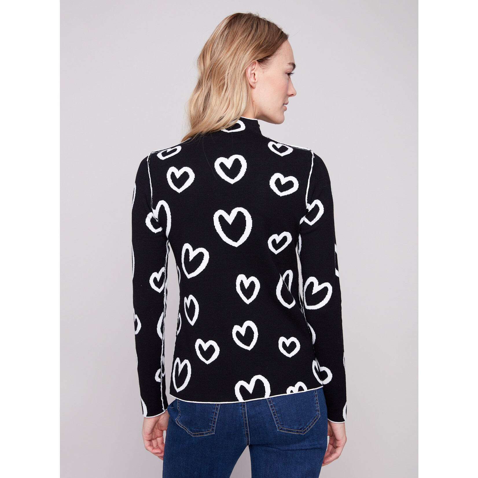 Charlie B Reversible Mock Neck Sweater