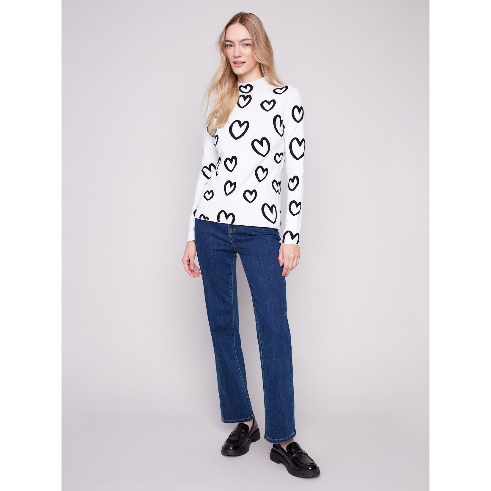 Charlie B Reversible Mock Neck Sweater