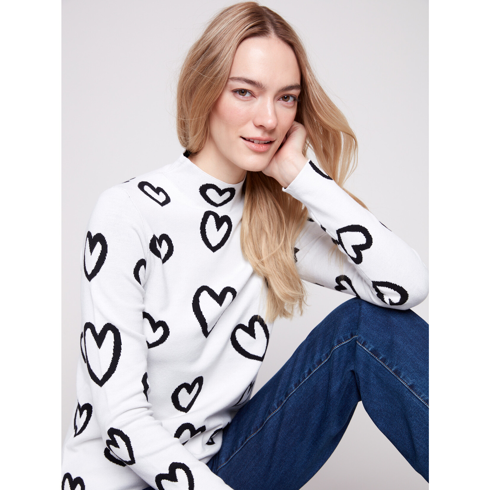 Charlie B Reversible Mock Neck Sweater