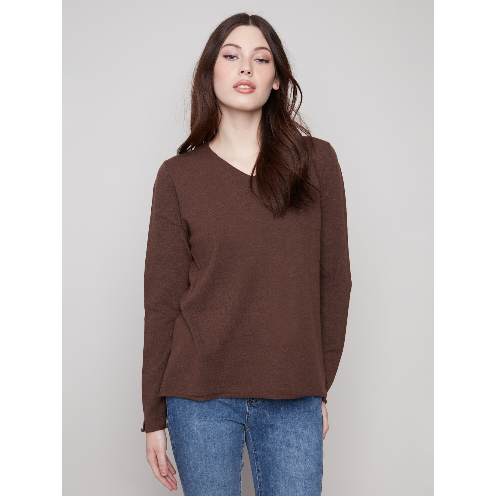 Charlie B Basic V-Neck Sweater