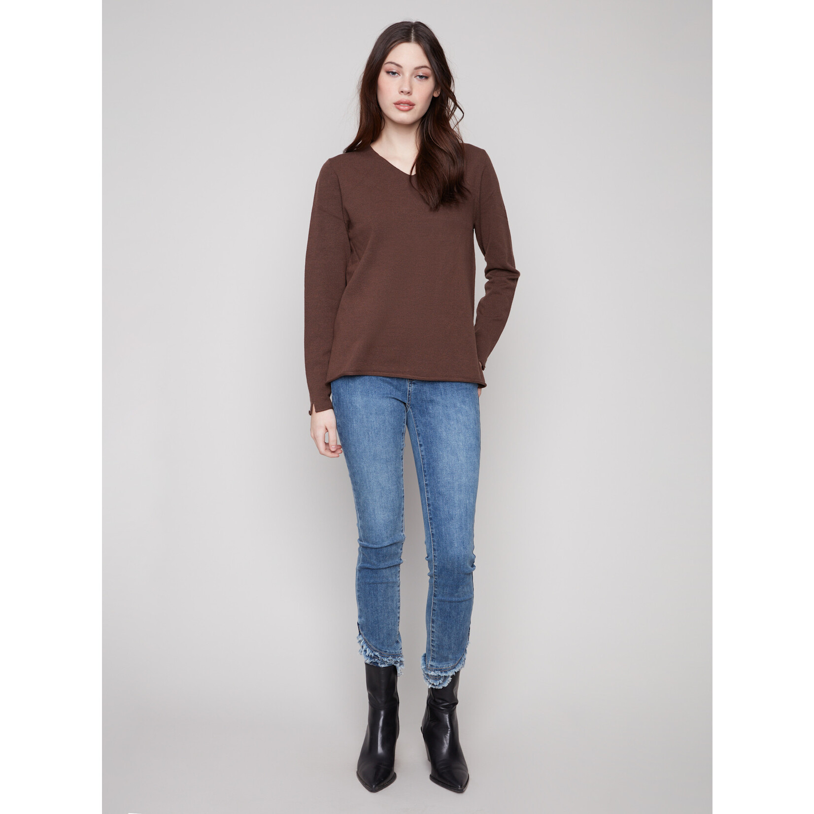Charlie B Basic V-Neck Sweater