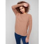 Charlie B Sweater With Criss Cross Sleeve