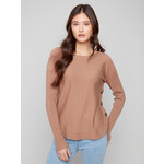 Charlie B Side Button Boat Neck Sweater