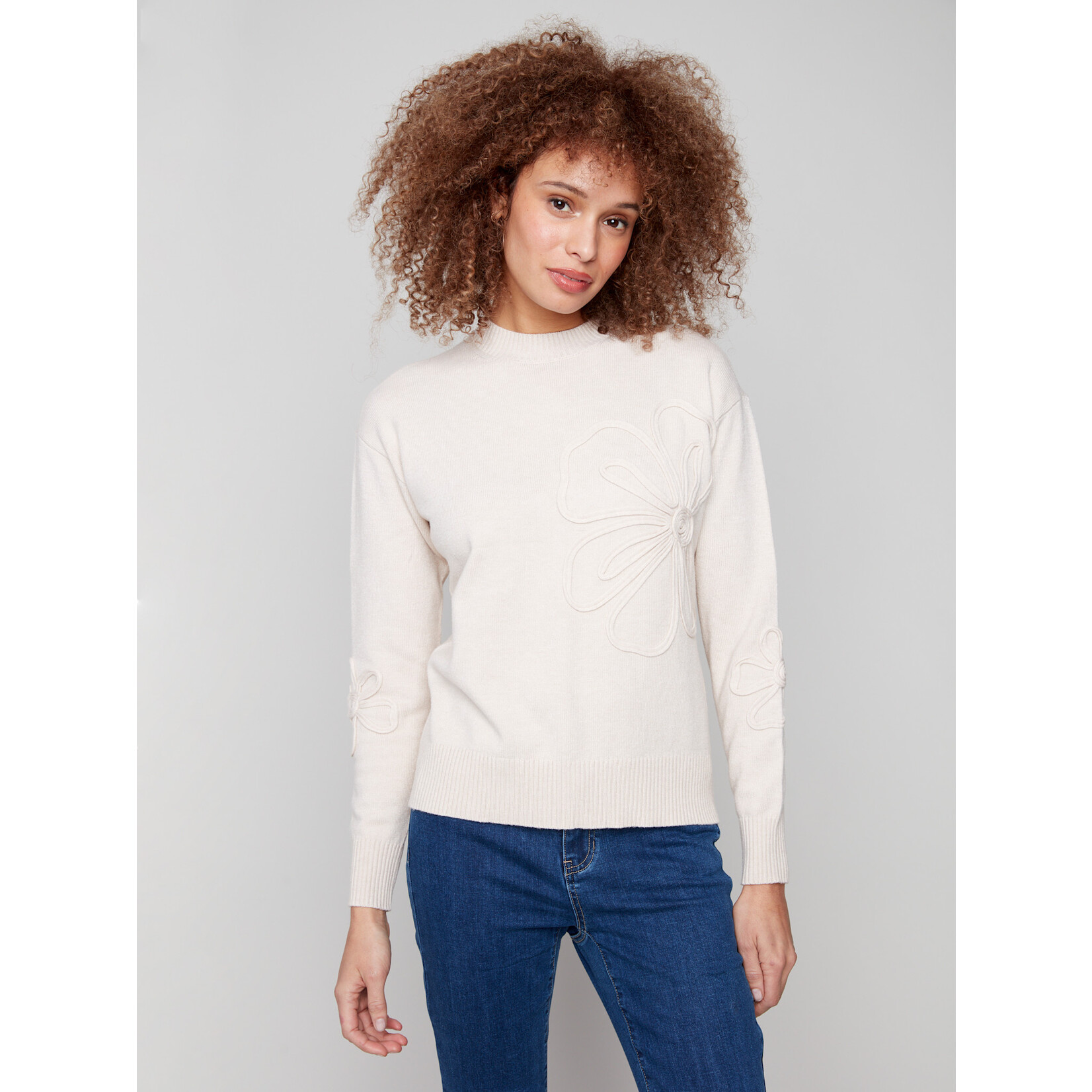 Charlie B Drop Shoulder Soutache Sweater