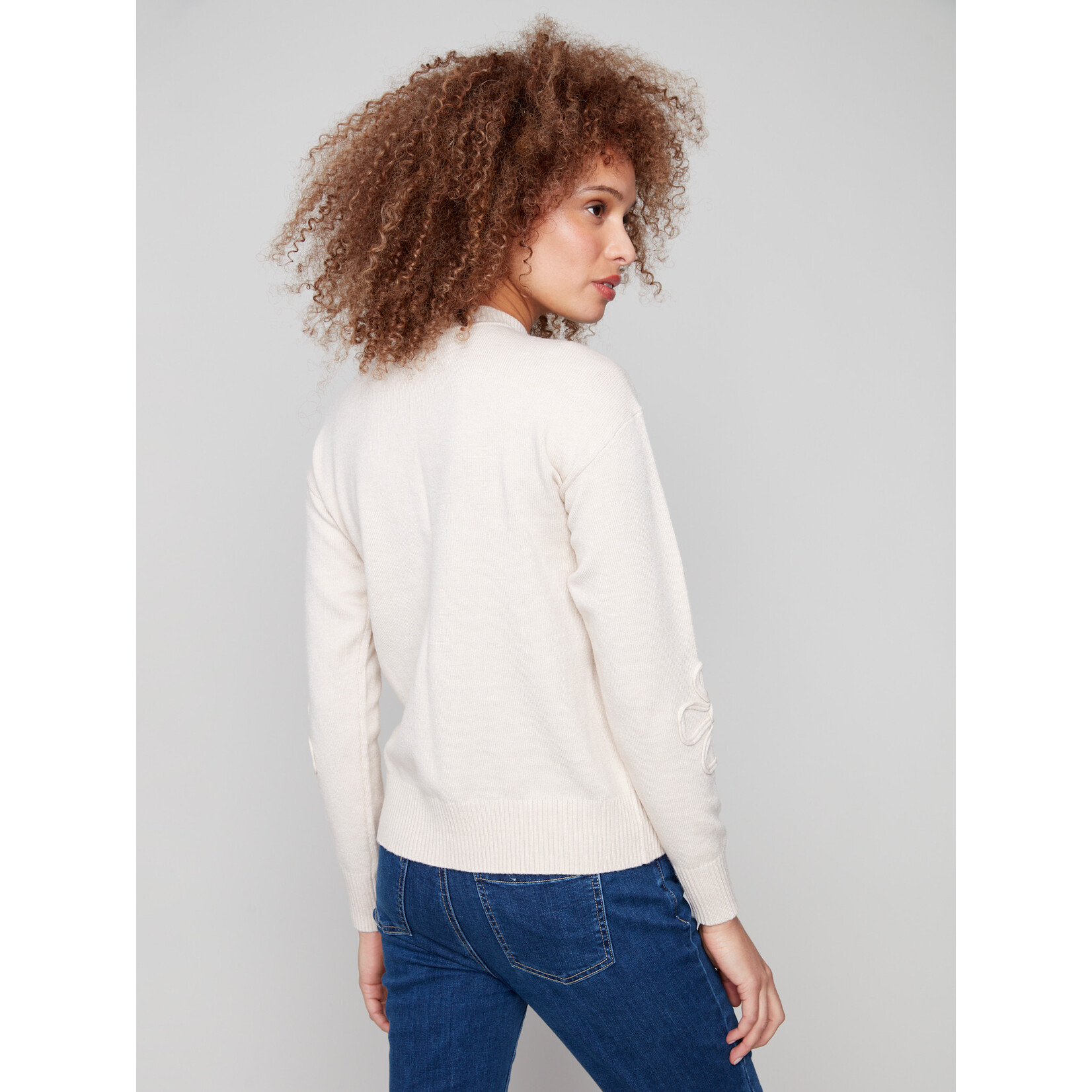 Charlie B Drop Shoulder Soutache Sweater