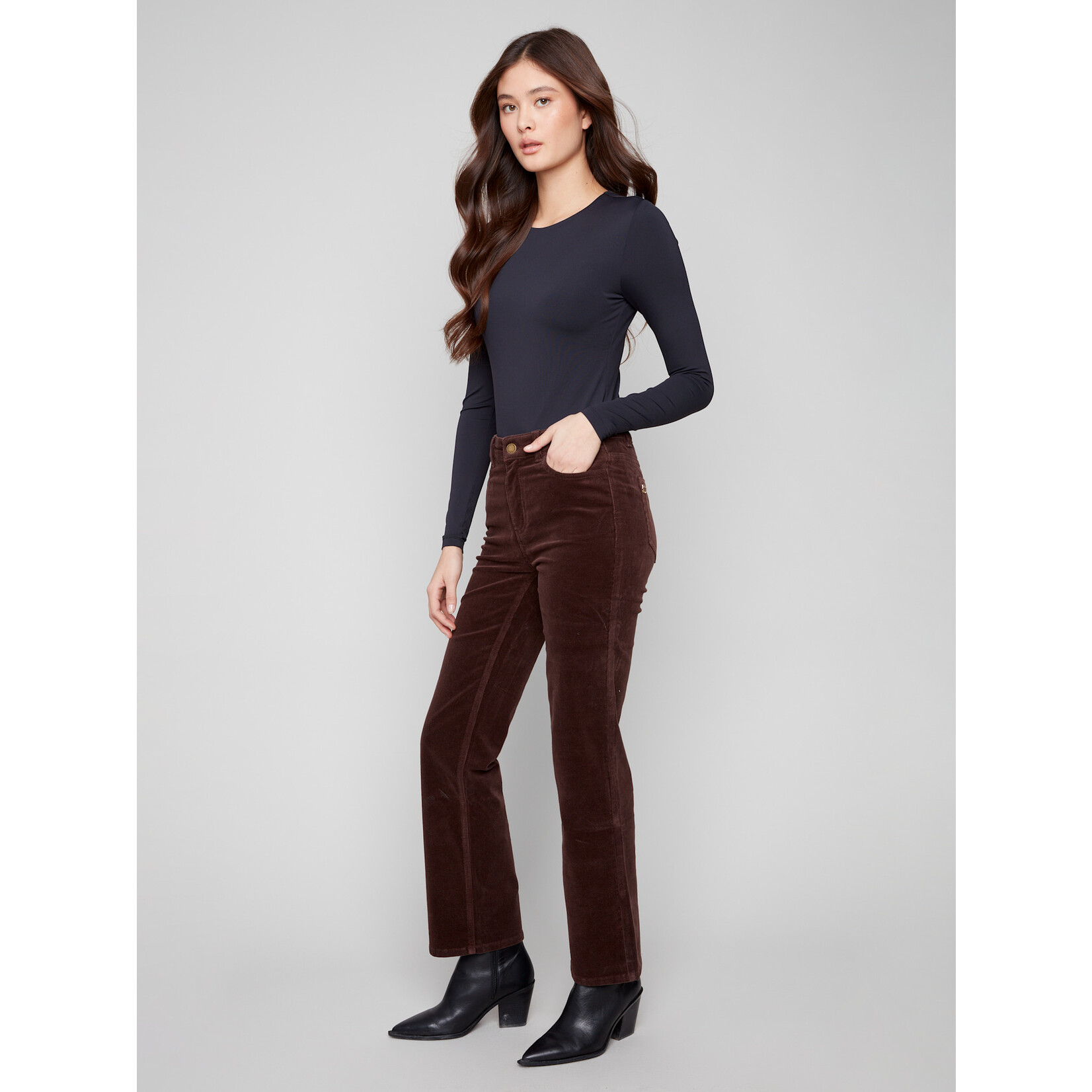 Charlie B Straight Leg Corduroy Pant
