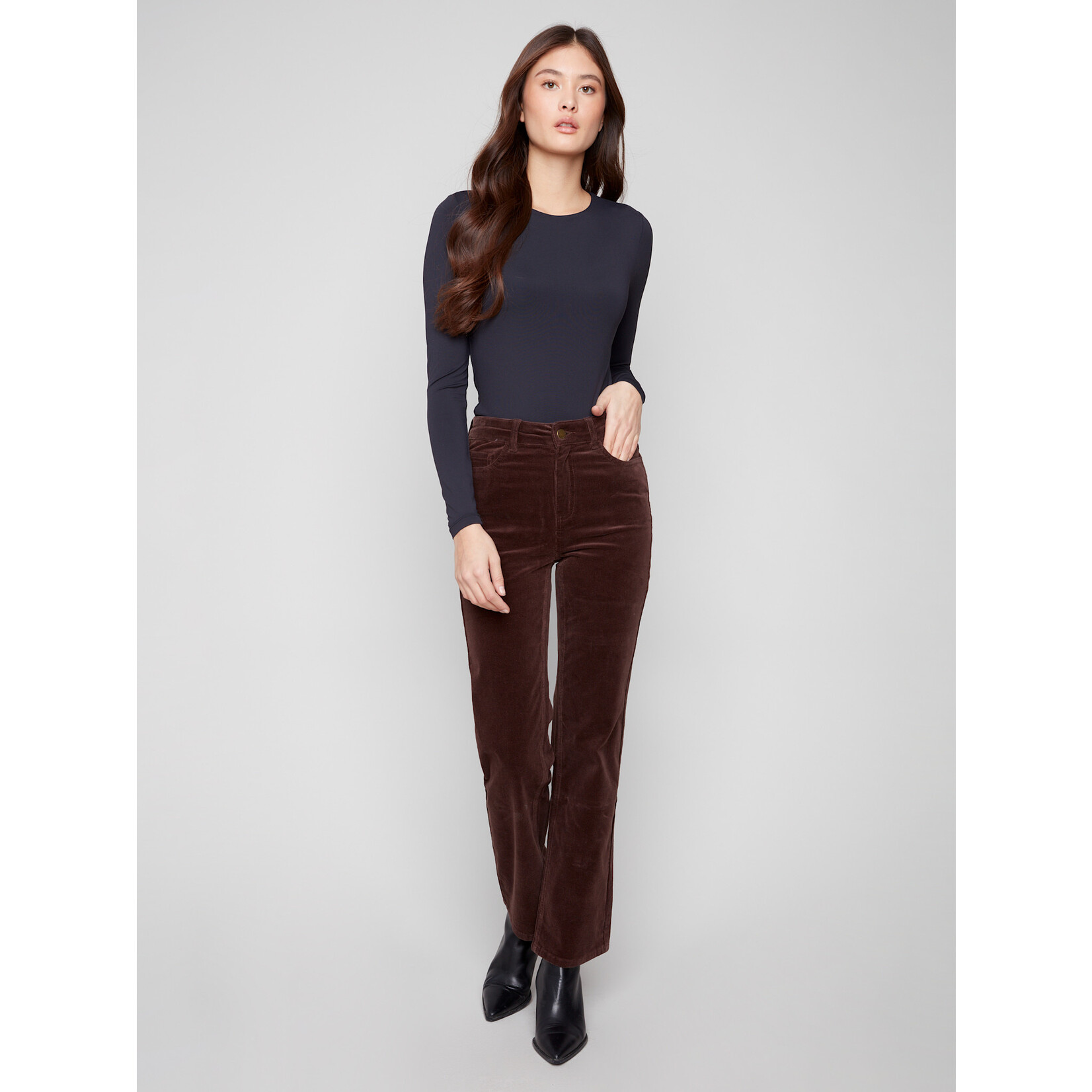 Charlie B Straight Leg Corduroy Pant