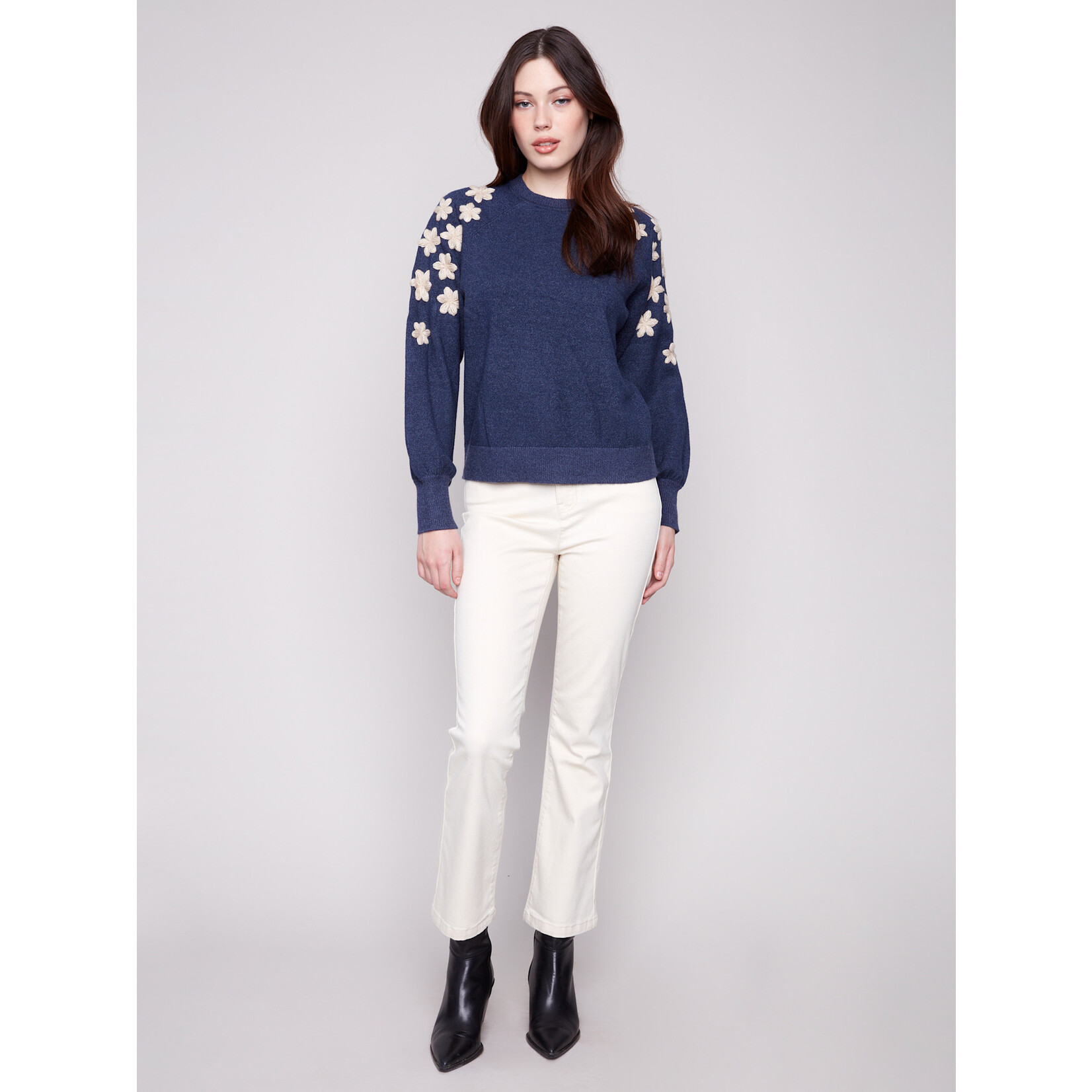 Charlie B Embroidered Raglan Sleeve Sweater