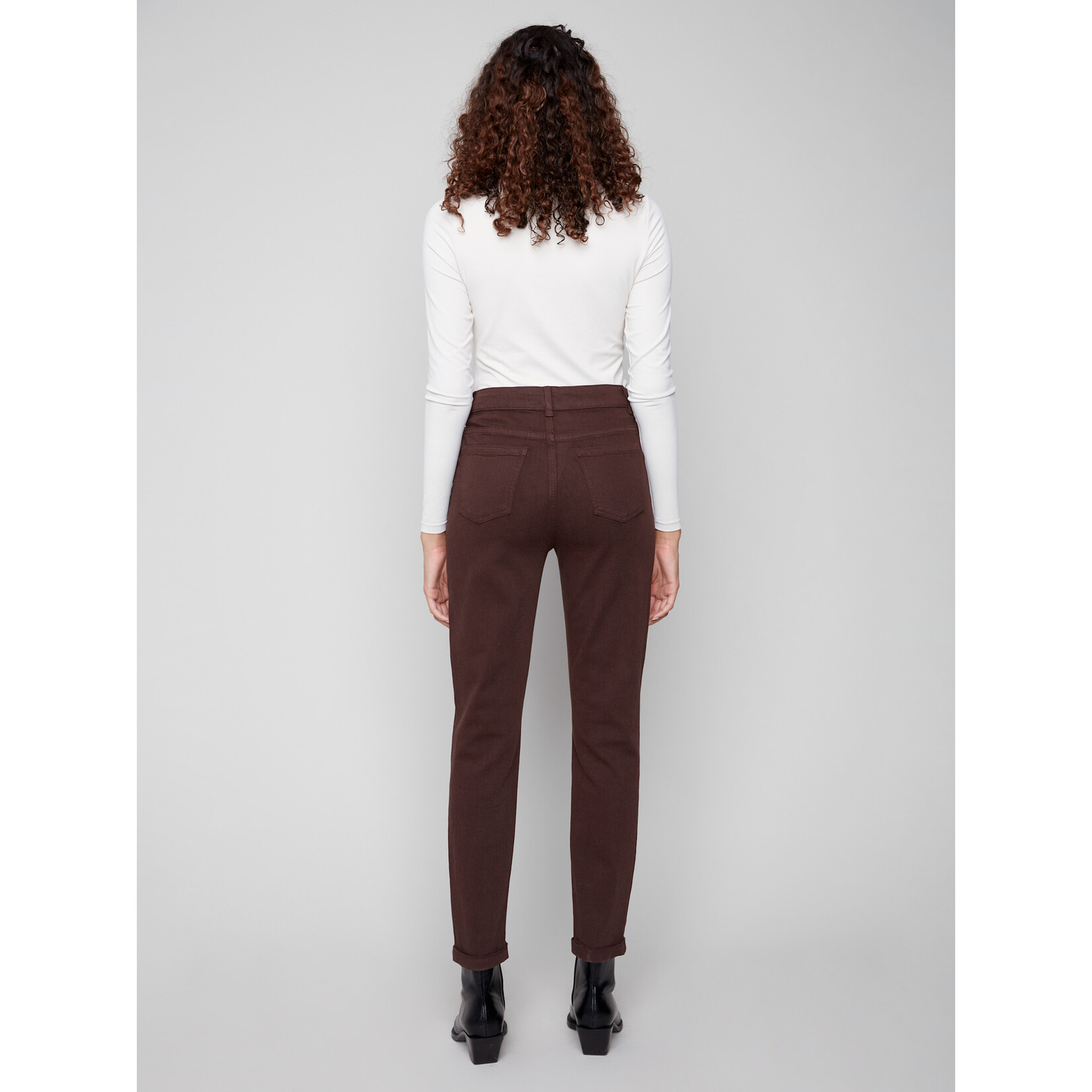 Charlie B Cuffed Hem 5 Pocket Twill Pant