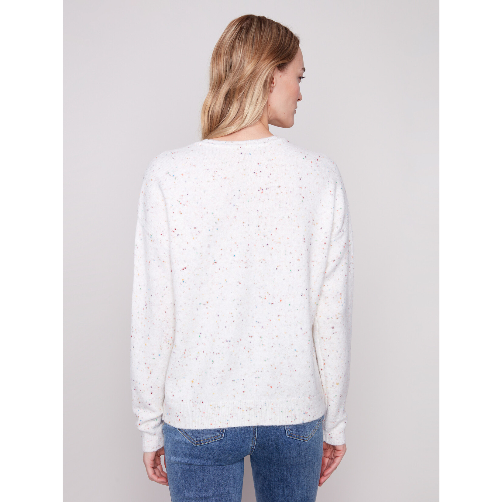 Charlie B Braided Love Crewneck Sweater