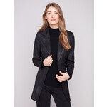 Charlie B Long Faux Suede Moto Jacket