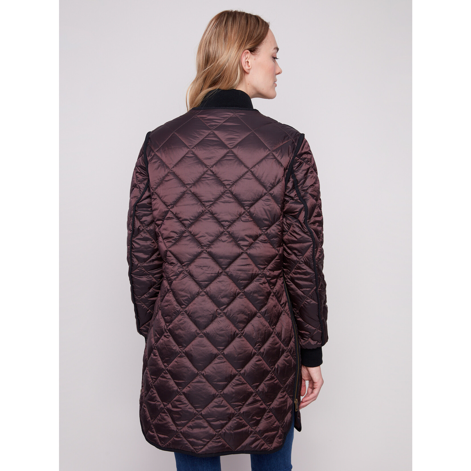 Charlie B Long Quilted Jacket