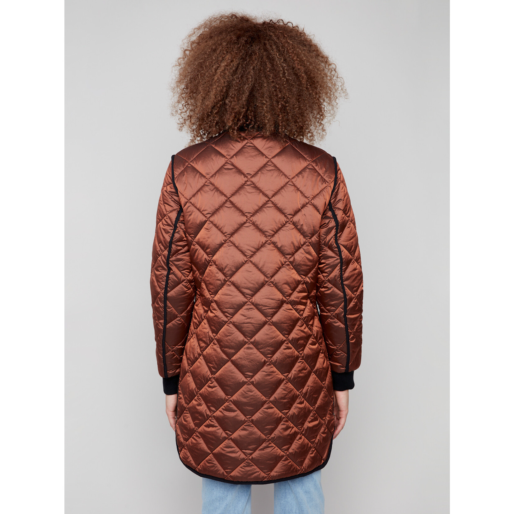 Charlie B Long Quilted Jacket