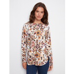 Charlie B Printed Round Hem Sweater